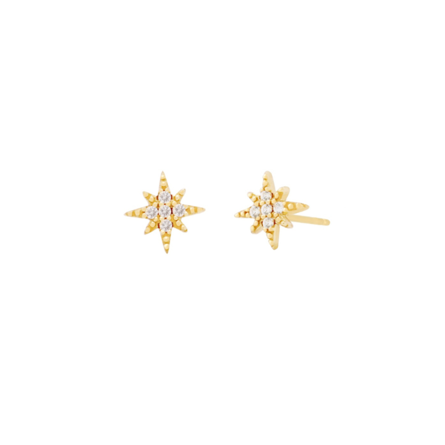 Octagon Star Ear Studs