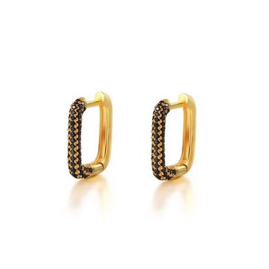 Oblong Earrings Black