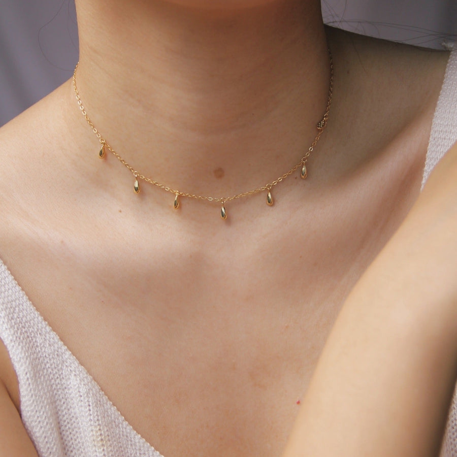 Teardrop Charms Choker