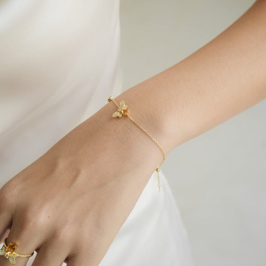 Citrine Bee Bracelet