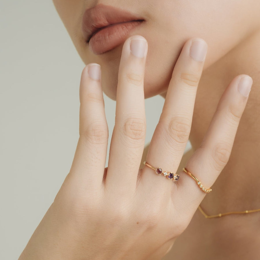 Purple Garnet Ring