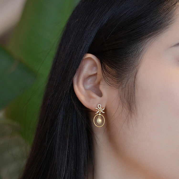 Dainty Prehnite Earrings