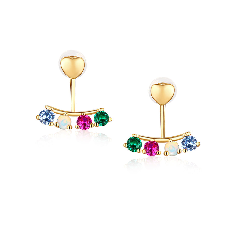 Multi-colored Gemstones Earrings