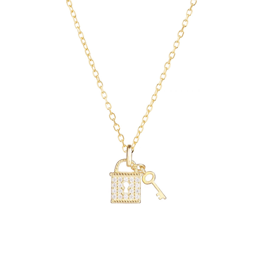 Lock and Key Pendant Necklace