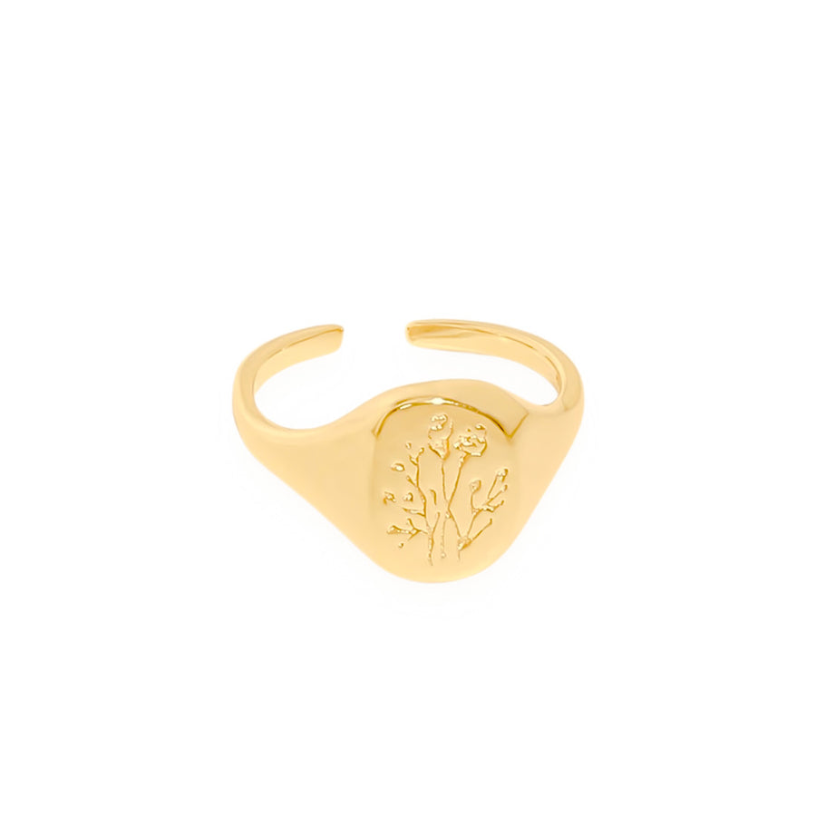 Wildflower Signet Ring