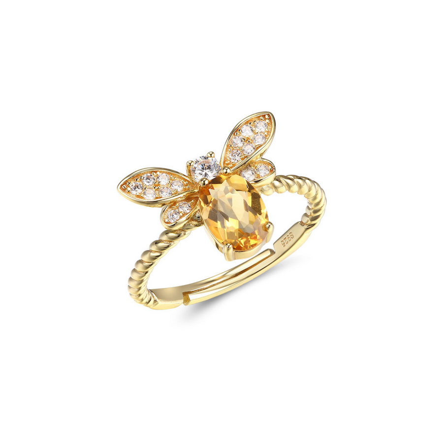 Citrine Bee Ring